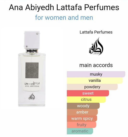 Lattafa Ana Abiyedh – Eau de Parfum Unisexe